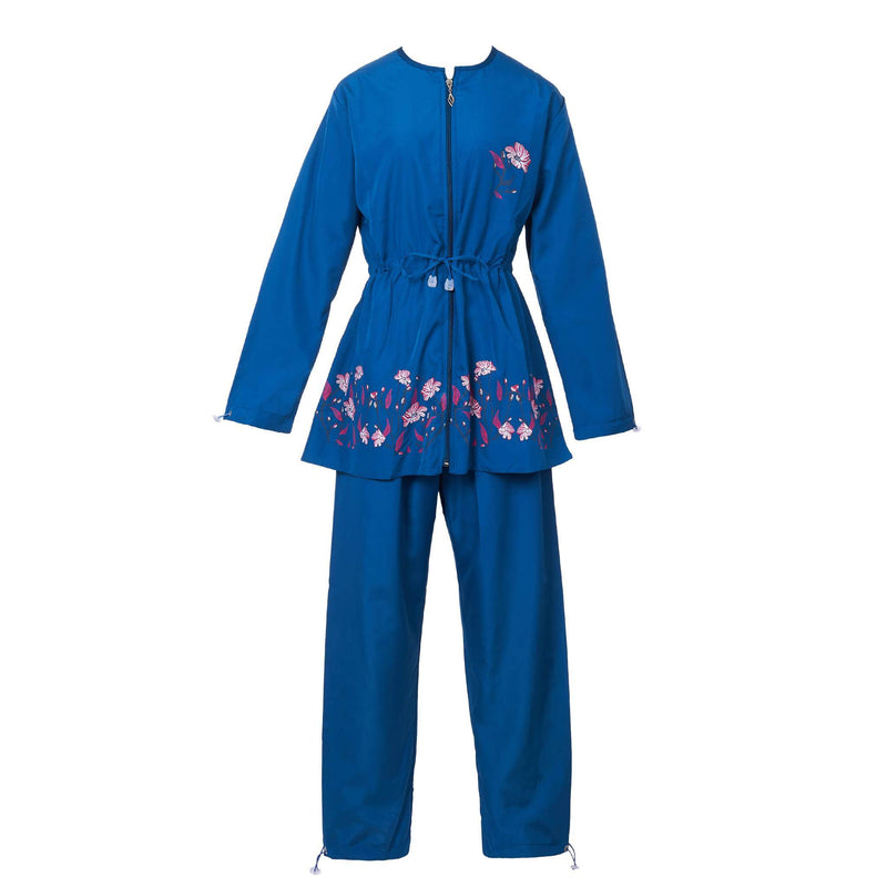 Blue Floral Burkini Swimwear - Ghost