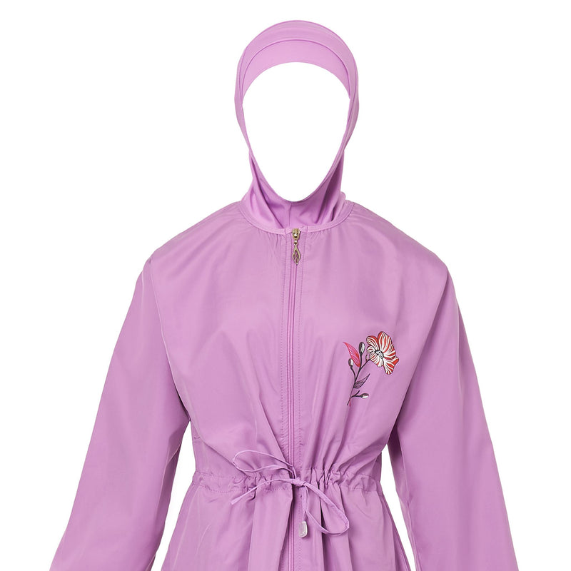 Purple floral Burkini Swimwear