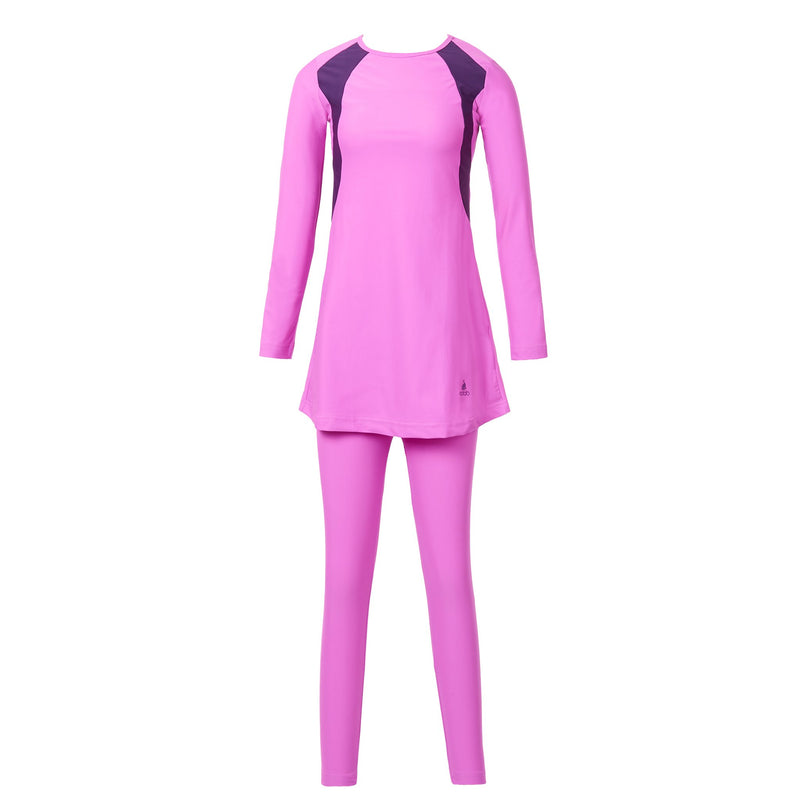 Pink and Purple Striped Burkini Swimwear - Ghost