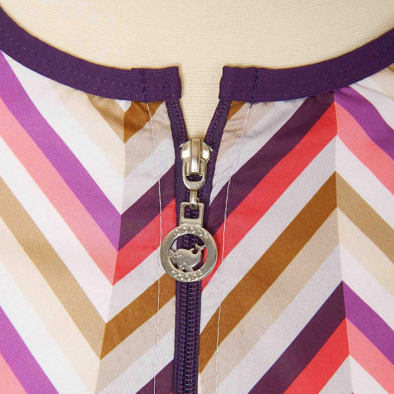 Purple Striped Burkini Swimwear - Detail