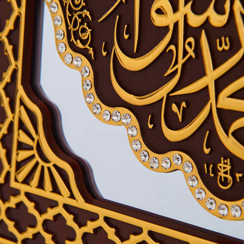 Table Art Kalima Maroon Gold - Details