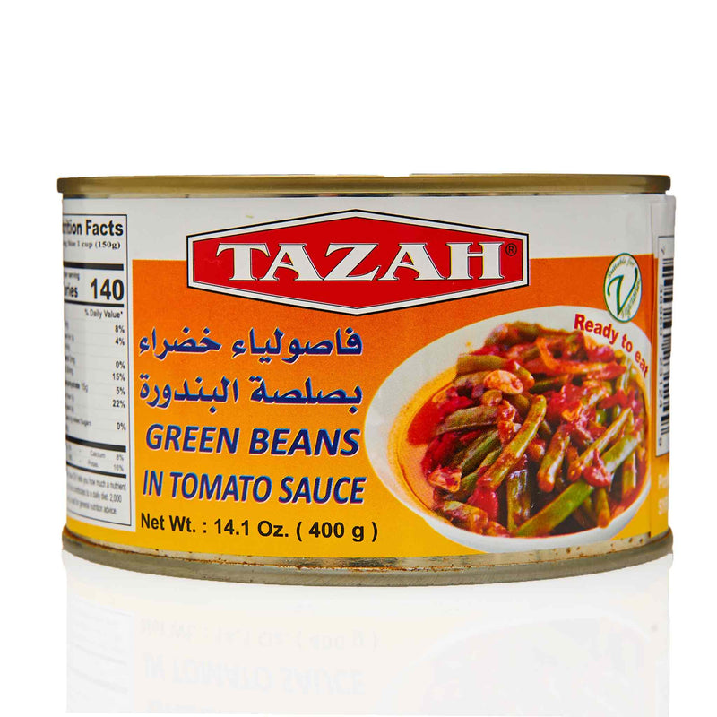 Tazah Green Beans in Tomato Sauce - Front