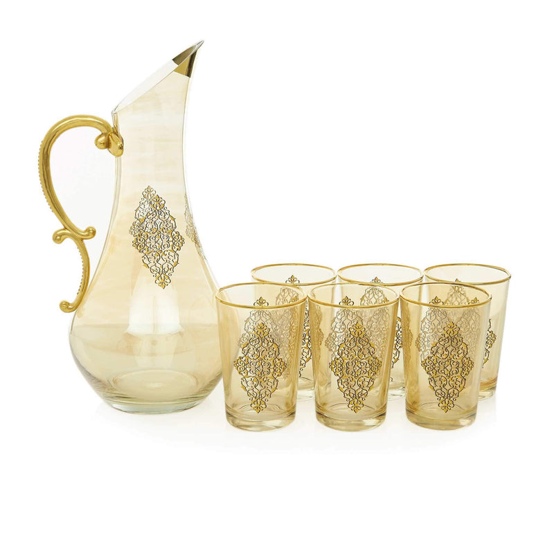 Gilded Gold Filigree Water Serving Set - Front