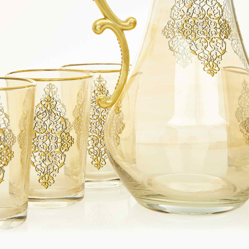 Gilded Gold Filigree Water Serving Set - Jug