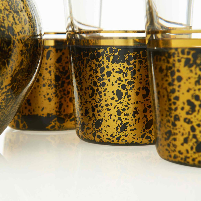 Vintage Black and Golden Turkish Drink Serving Set