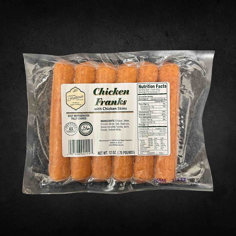 Zabiha Halal Chicken Franks Hotdogs - Nutrition Facts
