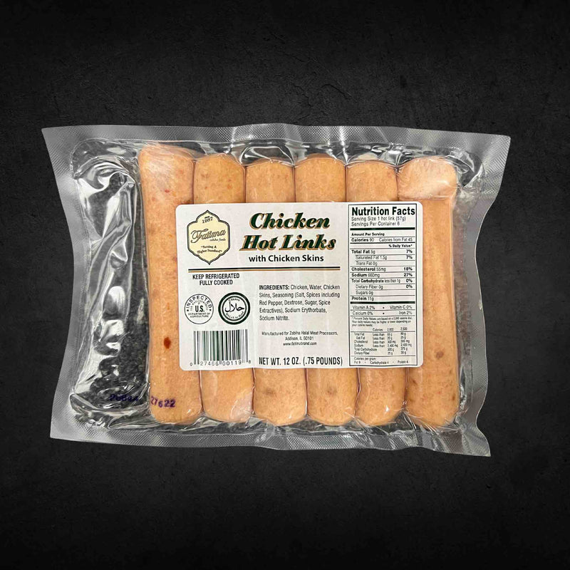 Zabiha Halal Chicken Hotlinks - Nutrition Facts