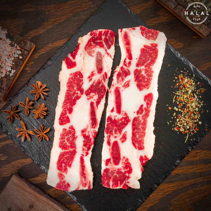 Zabiha Halal Full Blood Wagyu Flanken Korean Ribs - 2