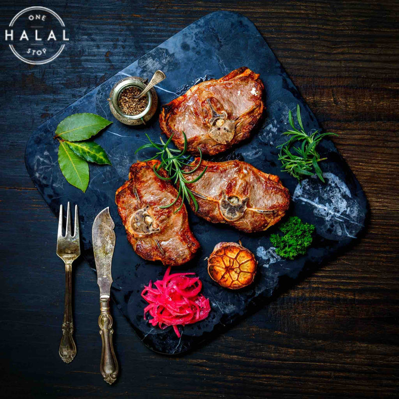 zabiha halal lamb neck chops cooked