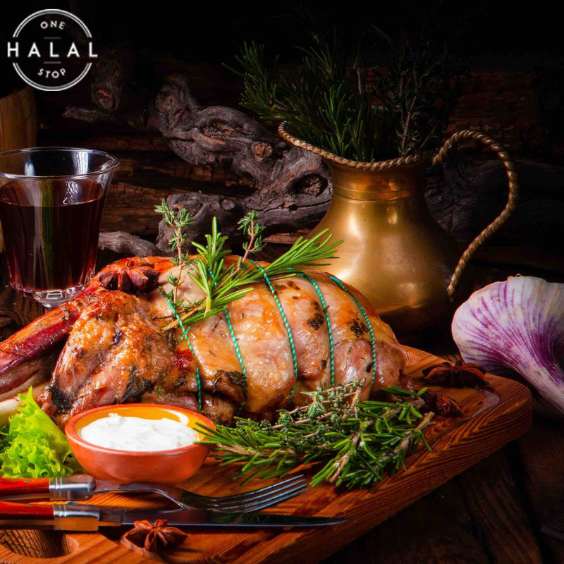 zabiha halal lamb shoulder whole cooked