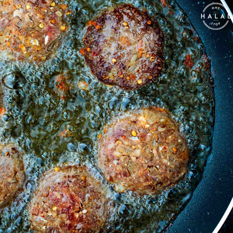 Zabiha Halal Peshawari Chapli Kabab - Frying 2