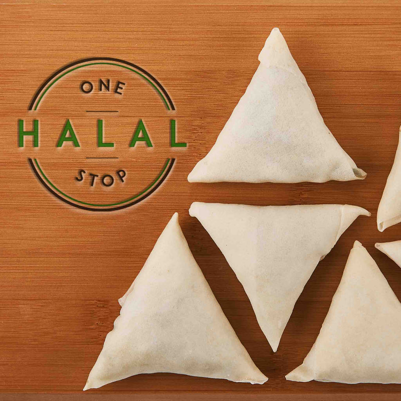 Zabiha Halal Chicken Samosa - Raw Vertical
