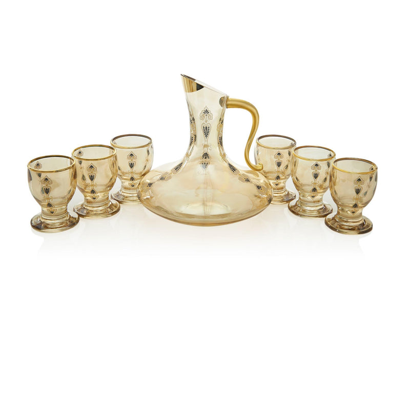 Black and Golden Paisley Zamzam set - Front 2