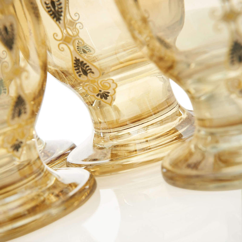 Black and Golden Paisley Zamzam set - Glass detail