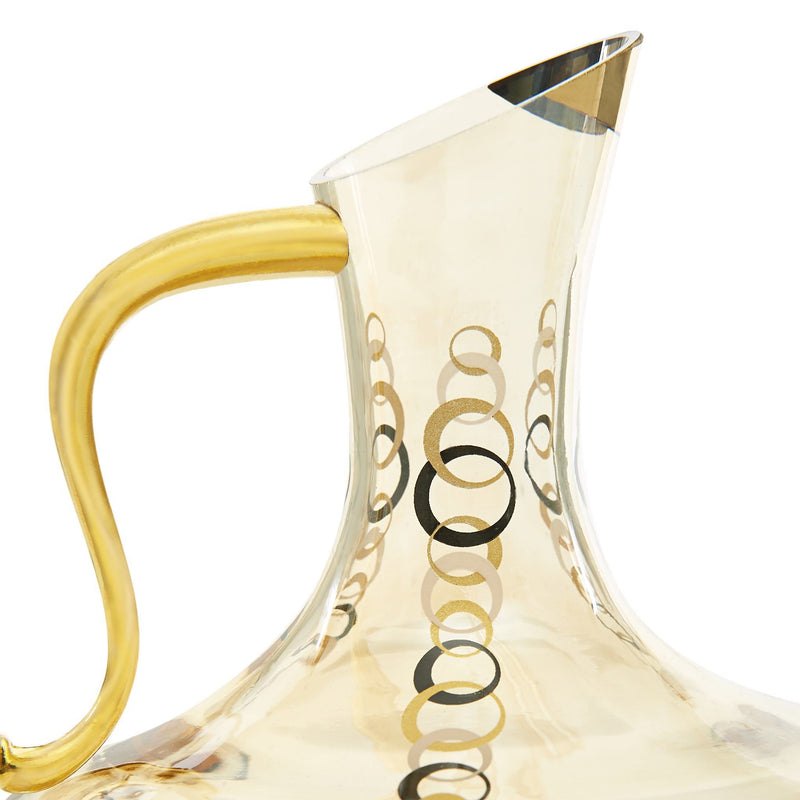 Black and Golden Ring Zamzam Set - Jug Detail