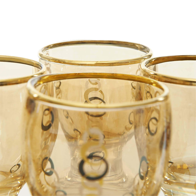 Black and Golden Ring Zamzam Set - Glass Detail 2