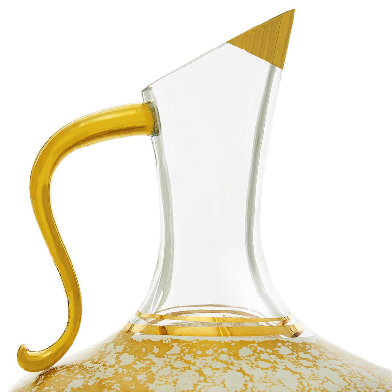 Vintage White and Golden Zamzam Set - Jug