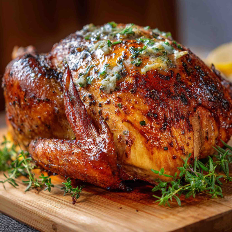 Cooked Smoked Turkey Whole - Garlic Butter Flavor