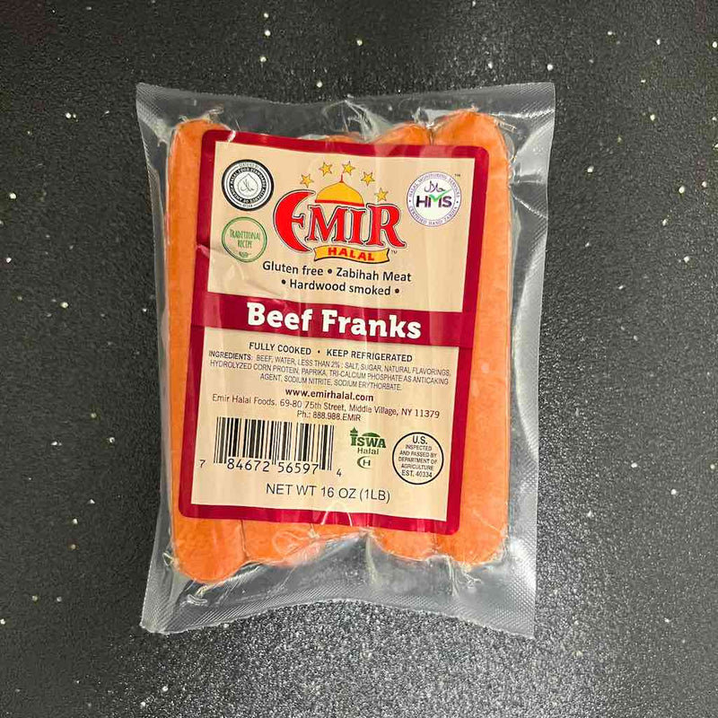 Halal Beef Franks Label