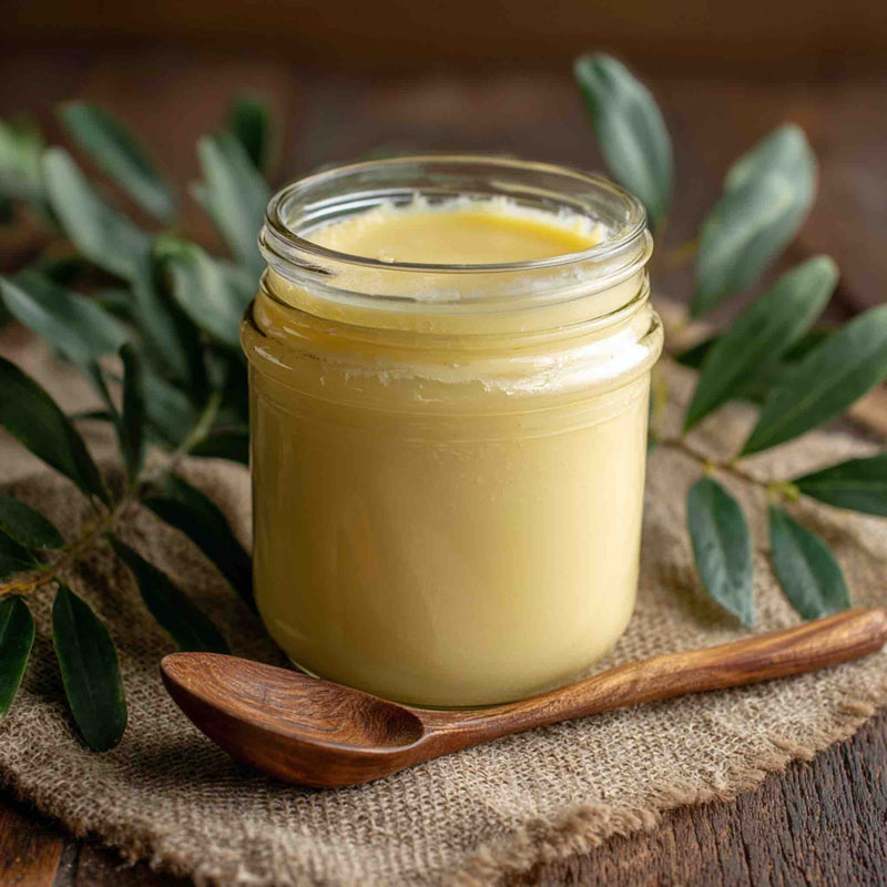 Halal Beef Tallow Open Bottle