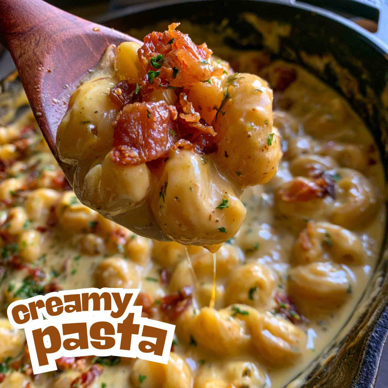 Smoked Beef Bacon Bits Creamy Pasta