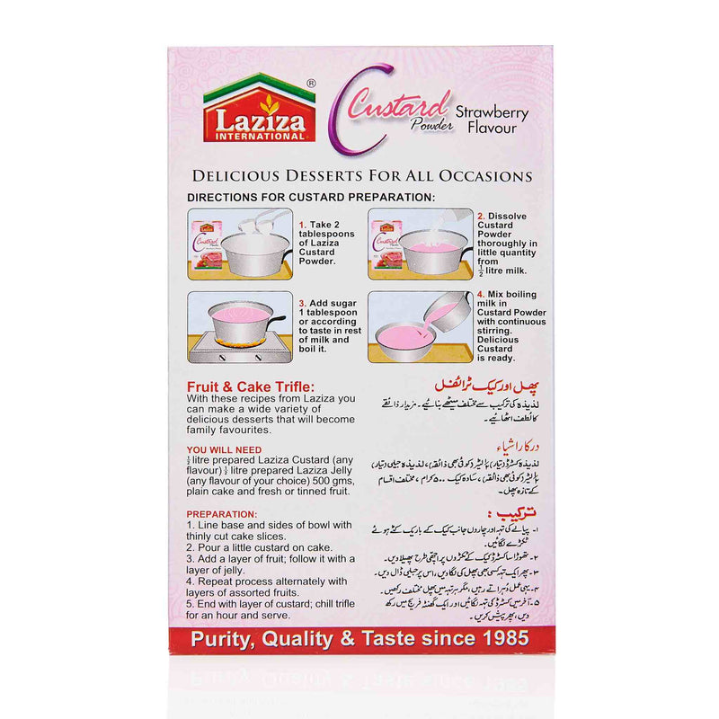 Laziza Strawberry Custard Powder - Directions