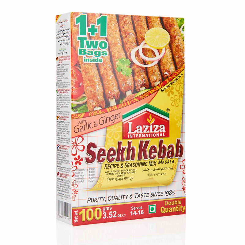 Laziza Seekh Kebab Recipe Mix - Front