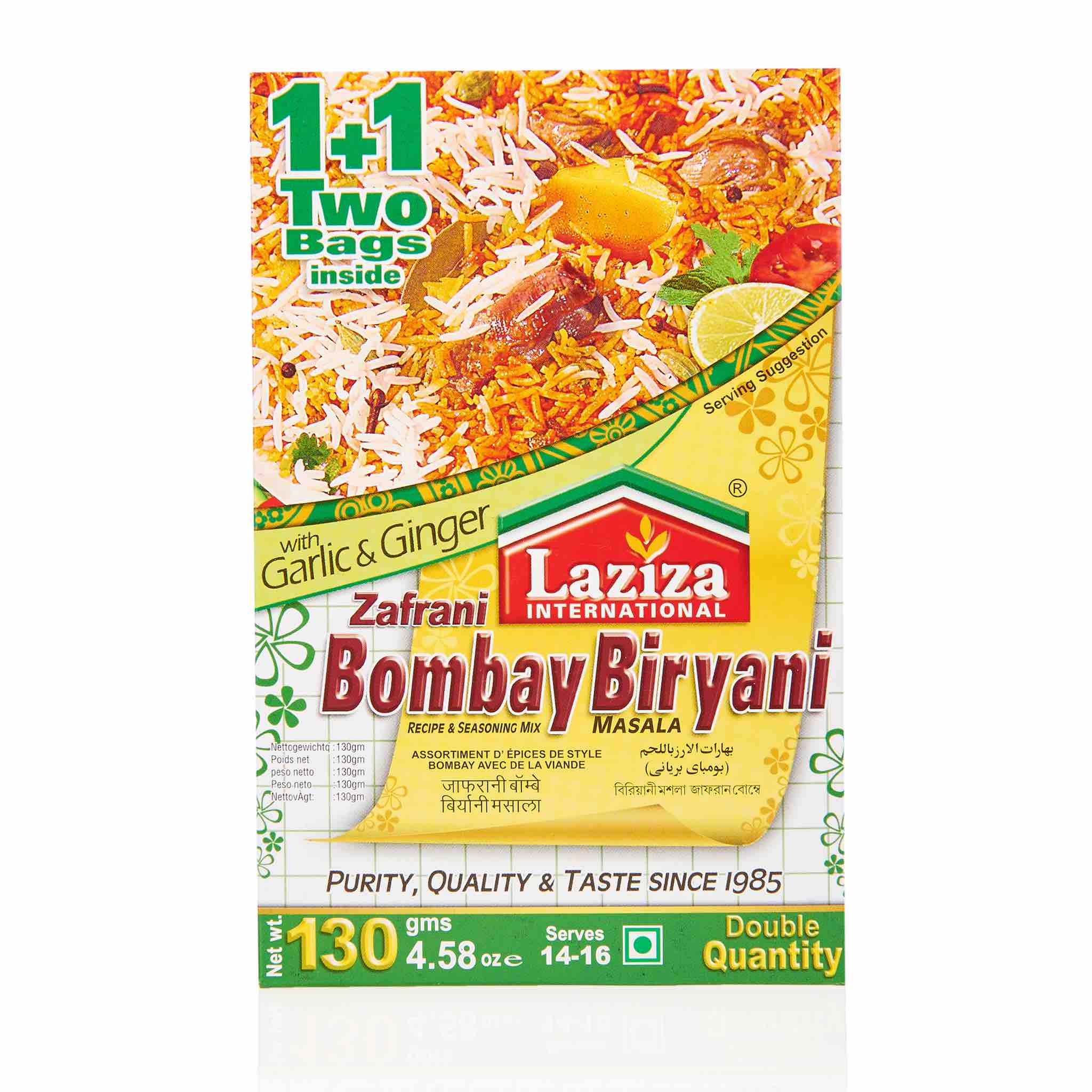 Biriyani Laziza Zafrani Bombay Biryani Recipe Mix – One Stop Halal