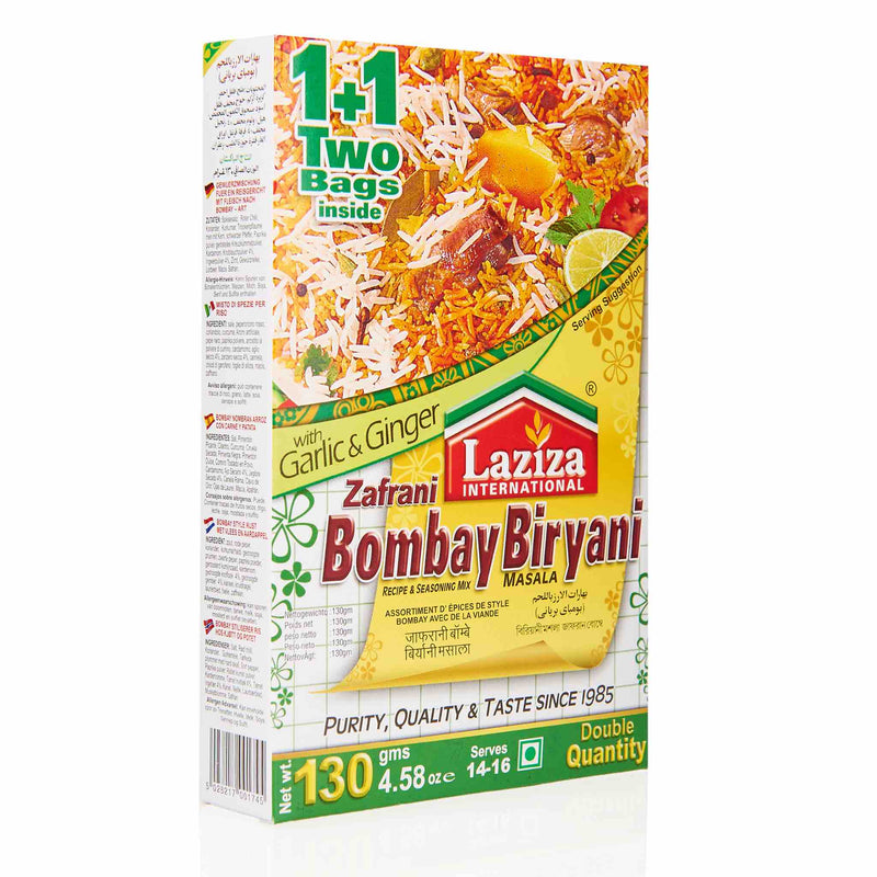 Laziza Zafrani Bombay Biryani Recipe Mix - Front