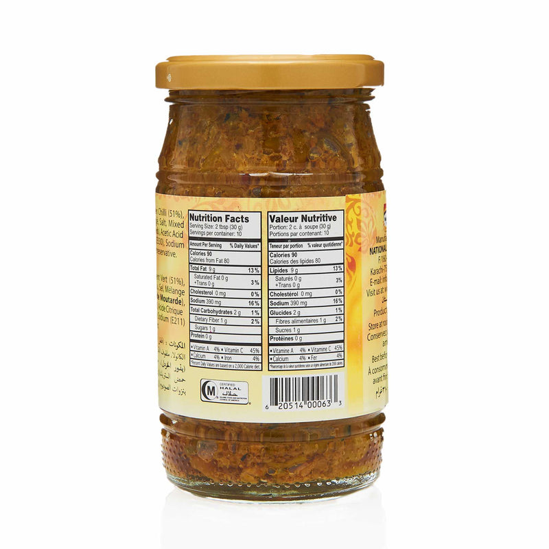 National Chilli Pickle - Nutritional Facts