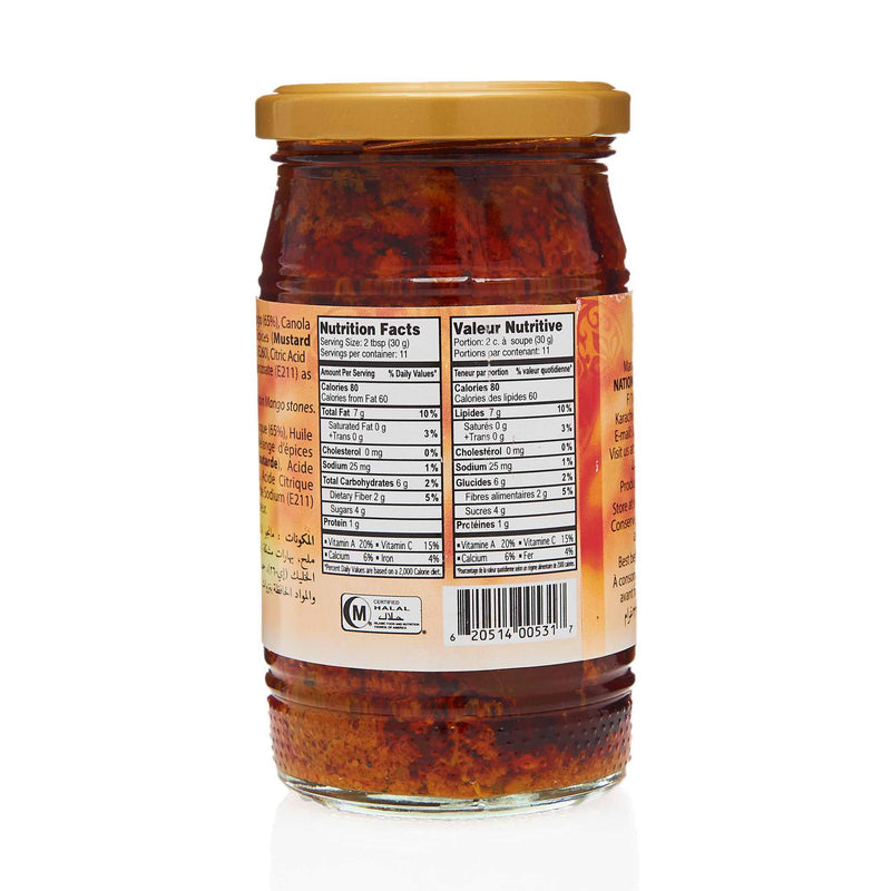 National Extra Hot Mango Pickle - Nutrition