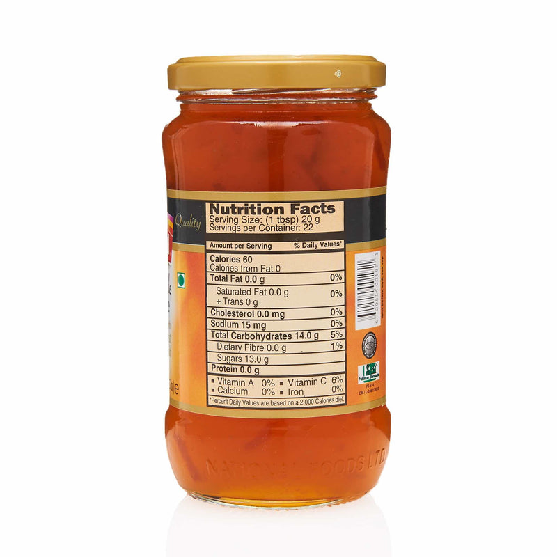 National Orange Marmalade Jam - Nutritional Facts