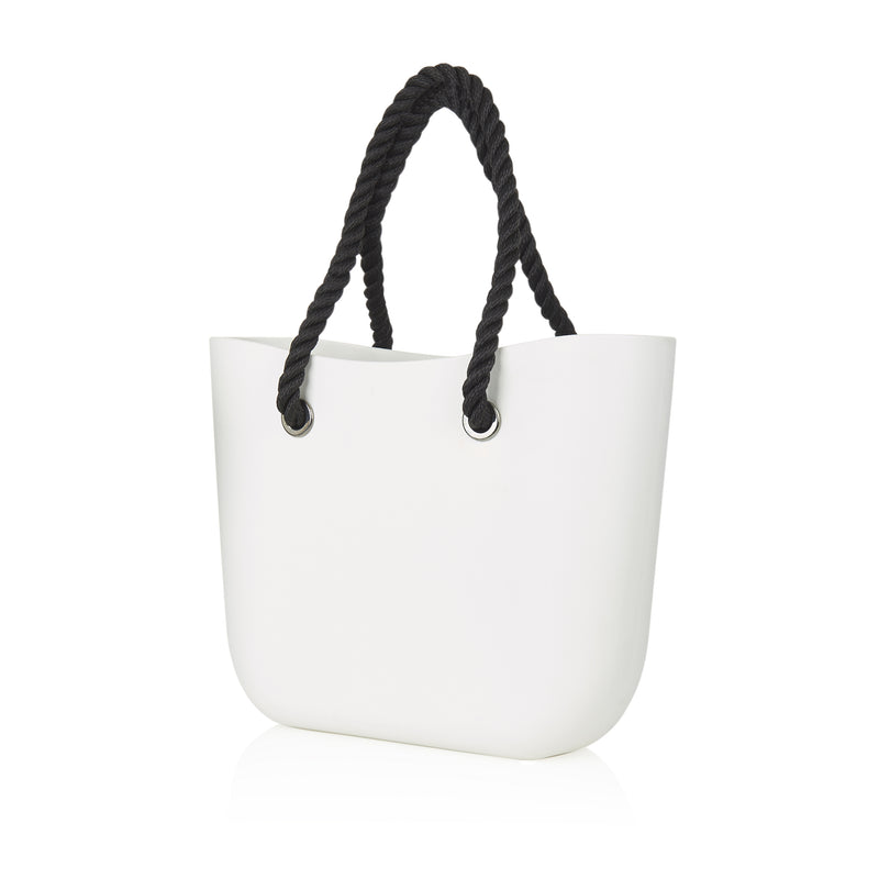 Water proof beach bag with hemp black handle - Side