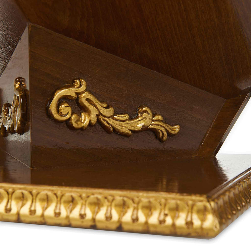 Premium Book Stand and Rehal in Golden Walnut - Detail