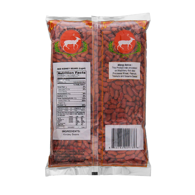 Deer Red Lentils Rajma Light Ingredients