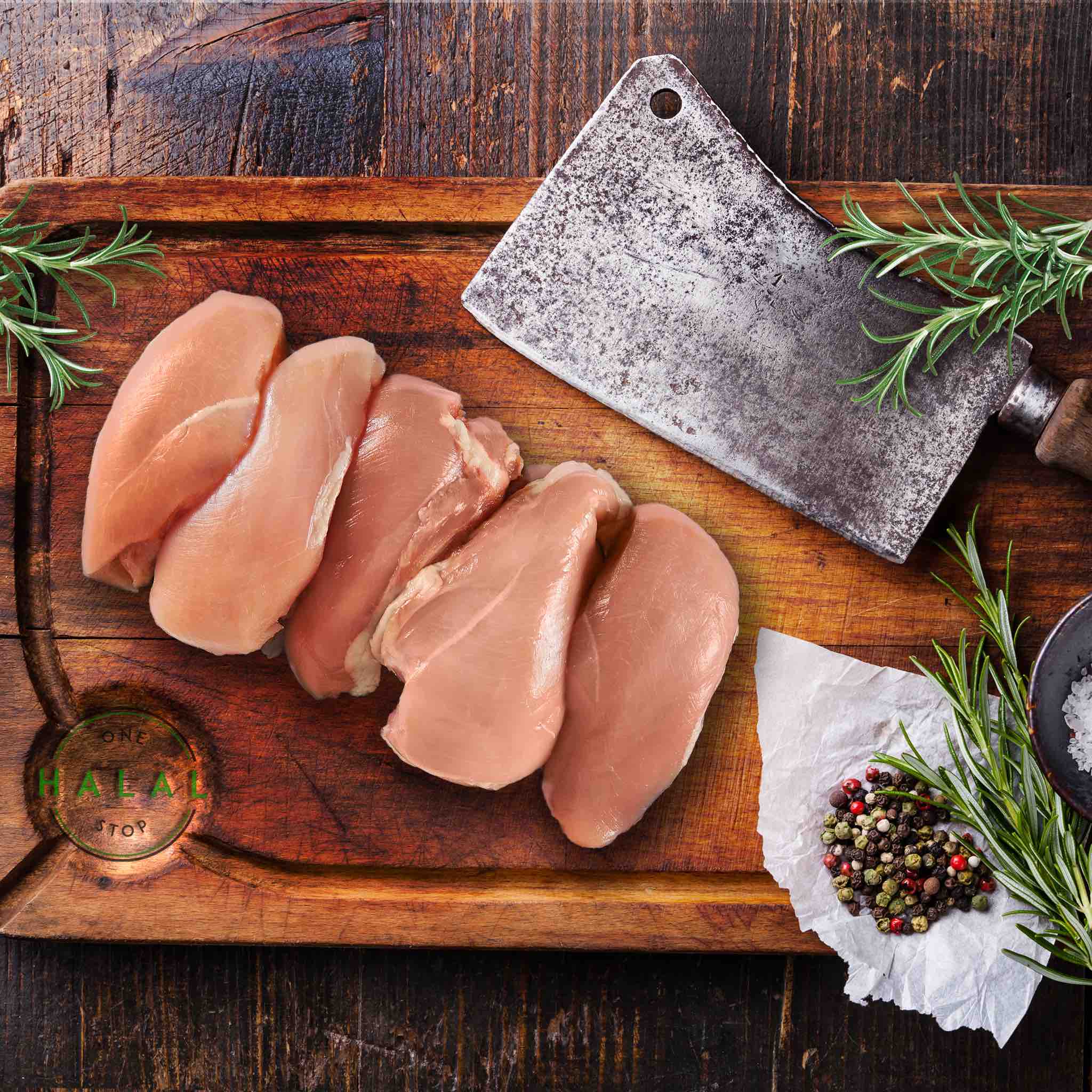 Fresh halal chicken