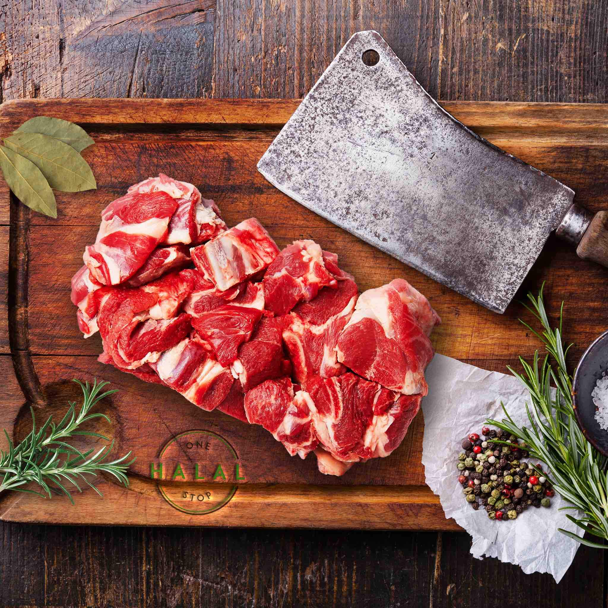 Fresh halal goat and lamb