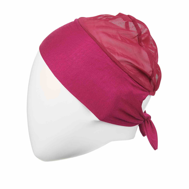 Active Breathable Hijab Head Cap in Pink - Front
