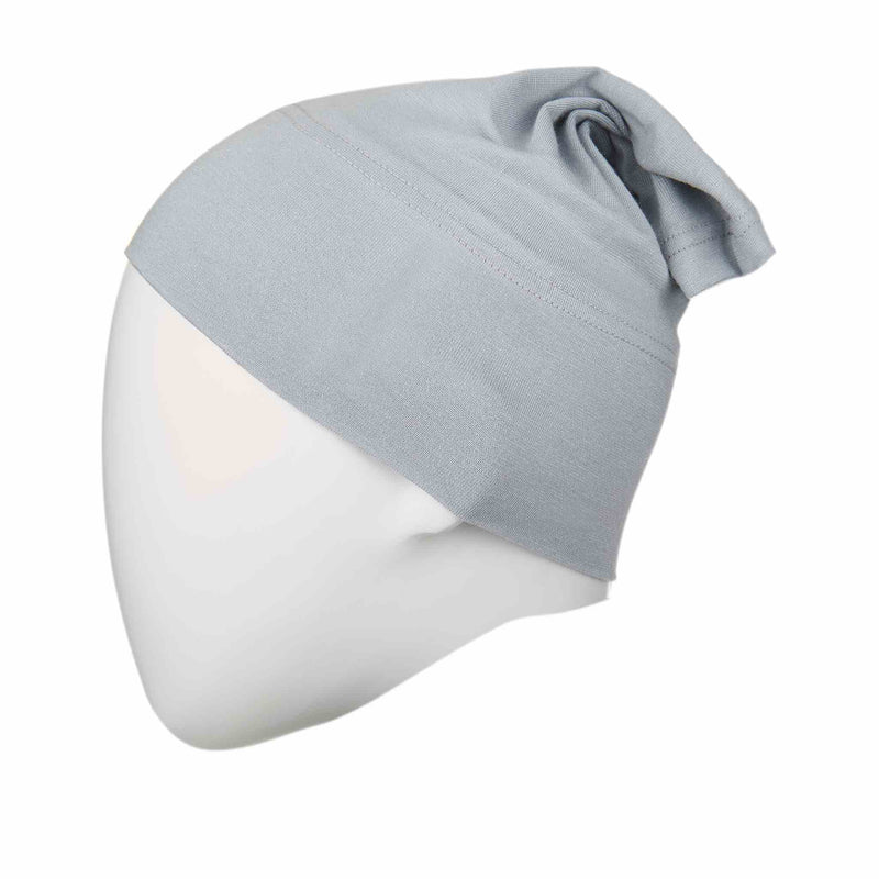 Light Steel Blue Regular Full Size Hijab Head Cap - Front