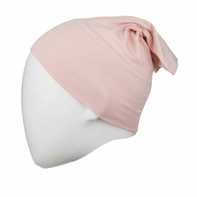 Pink Lace Regular Full Size Hijab Head Cap - Front
