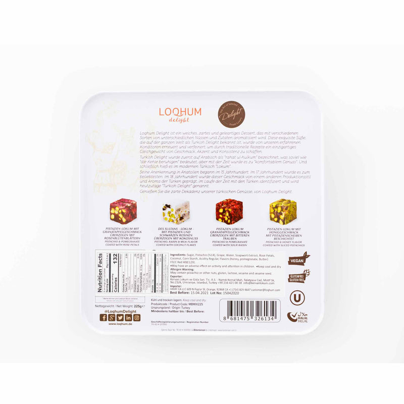 Loqhum Premium Turkish Delight - Ingredients