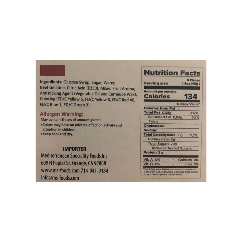 Loqhum Worms Gummies Nutrition Facts & Ingredients