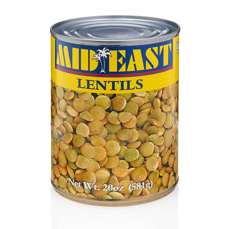 MidEast Canned Green Lentils - Front