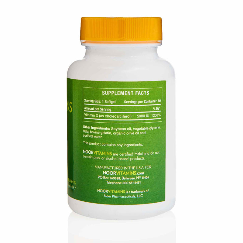Noor Vitamins Vitamin D3 5000 I.U. - Ingredients
