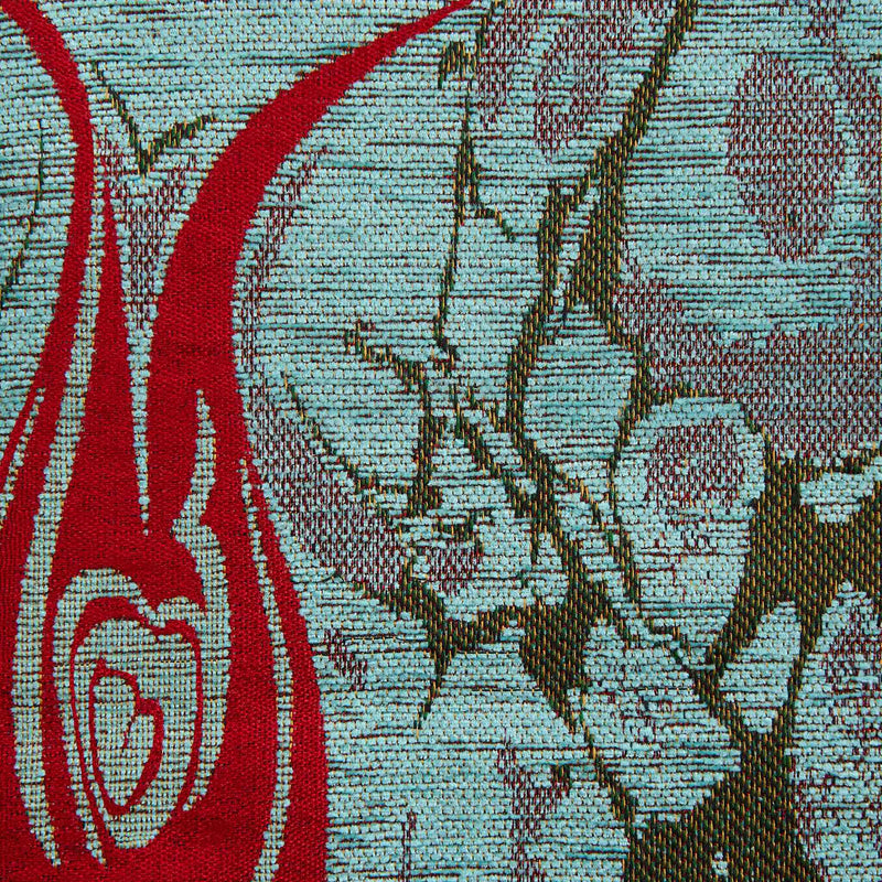 Floral Payer Rug in Teal Color - Detail