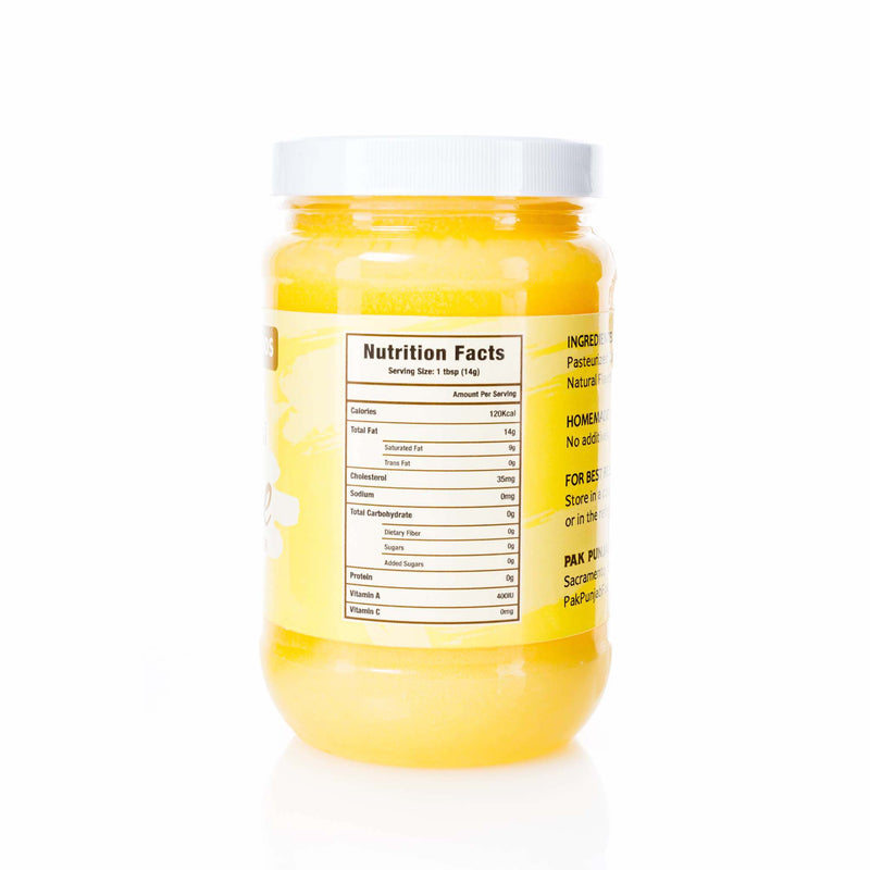 Homemade Pure Desi Ghee - Nutrition Facts