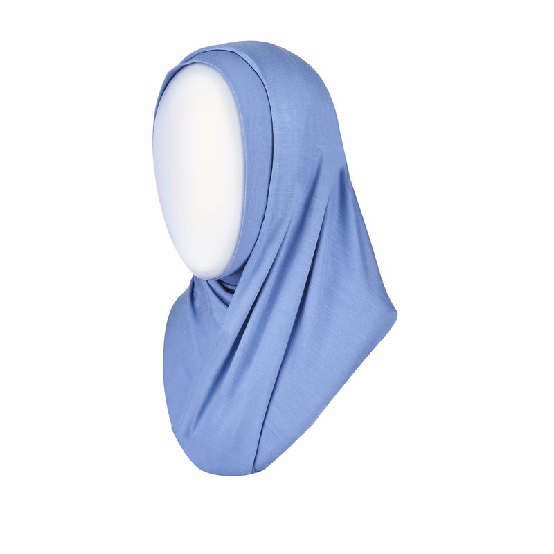 Ready to wear hijab in blue - front