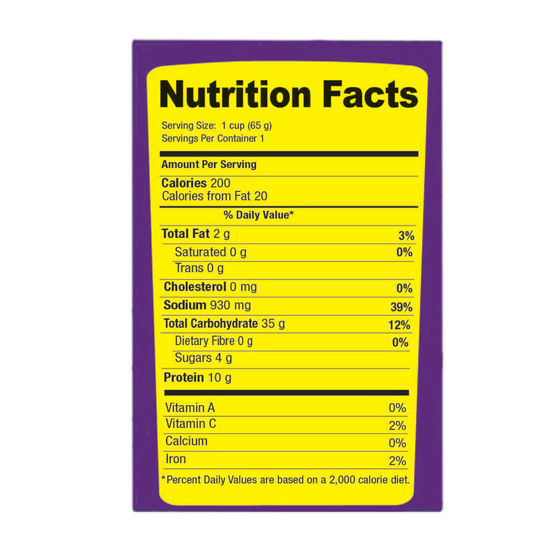 Shan Shoop Noodles Chicken Flavor - Nutrition Facts