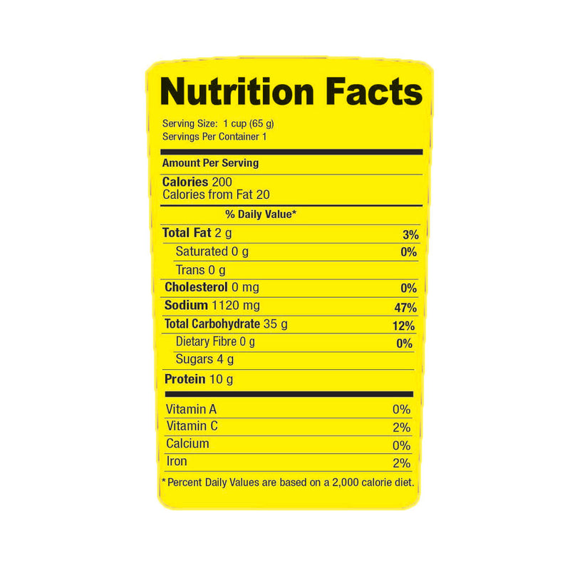 Shan Shoop Noodles Masala Flavor - Nutrition Facts