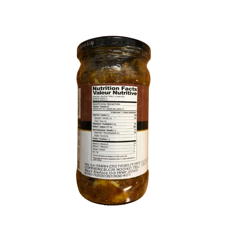 Shan Garlic Pickle - Nutrition